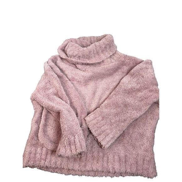 Express fuzzy rose pink sweater - loose cowl turtleneck size medium- super soft! - Picture 8 of 9